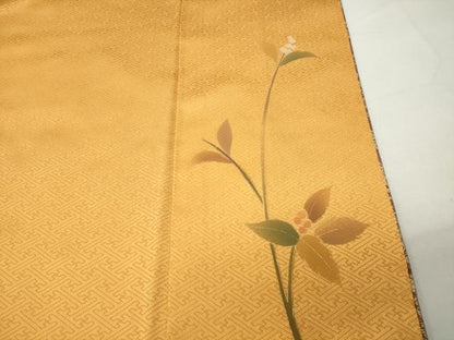 平和屋着物●訪問着　作家物　南天飛鶴文　暈し染め　金彩　正絹　逸品　CABI0746gh