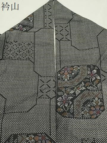 平和屋着物●本場大島紬　7マルキ　吉祥花文　正絹　逸品　CABI0747gh