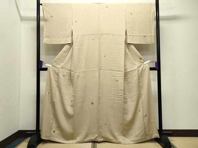 平和屋着物●上質な小紋　花丸文　金彩　伊勢丹扱い　正絹　逸品　CABI0752gh
