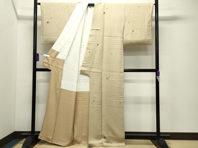 平和屋着物●上質な小紋　花丸文　金彩　伊勢丹扱い　正絹　逸品　CABI0752gh