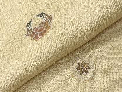 平和屋着物●上質な小紋　花丸文　金彩　伊勢丹扱い　正絹　逸品　CABI0752gh