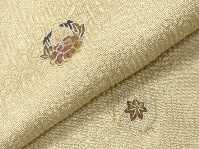 平和屋着物●上質な小紋　花丸文　金彩　伊勢丹扱い　正絹　逸品　CABI0752gh