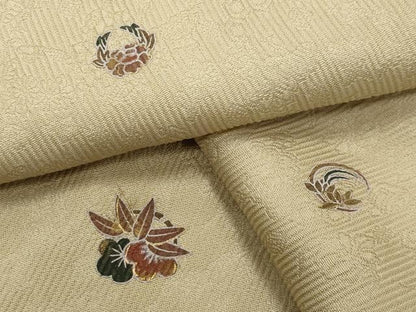 平和屋着物●上質な小紋　花丸文　金彩　伊勢丹扱い　正絹　逸品　CABI0752gh
