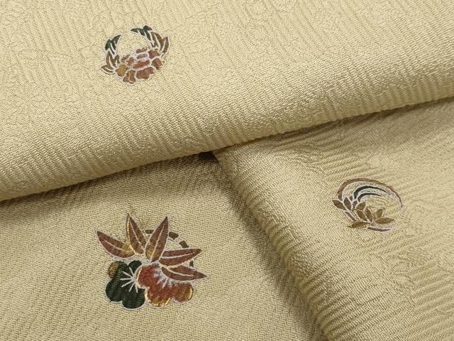 平和屋着物●上質な小紋　花丸文　金彩　伊勢丹扱い　正絹　逸品　CABI0752gh