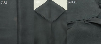 平和屋着物●紋付　漆黒色　正絹　逸品　CABI0753gh