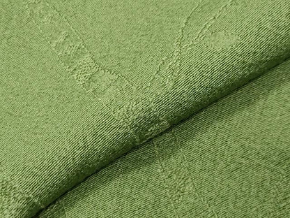平和屋着物●上質な色無地　草木地紋　青丹色　正絹　逸品　CABI0754gh