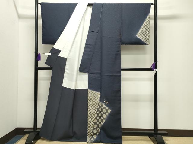 平和屋着物●訪問着　刺繍　万寿菊花文　暈し染め　金銀糸　正絹　逸品　未使用　CABI0755gh