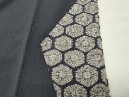 平和屋着物●訪問着　刺繍　万寿菊花文　暈し染め　金銀糸　正絹　逸品　未使用　CABI0755gh