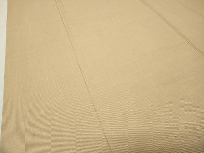 平和屋着物●結城紬　江戸小紋　万筋　狐色×鳥の子色　証紙付き　正絹　逸品　CABI0759gh