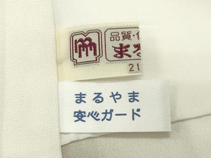 平和屋着物●上質な小紋　作家物　草花文　まるやま扱い　反端付き　正絹　逸品　CABI0760gh