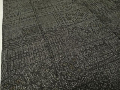 平和屋着物●本場結城紬　重要無形文化財　100亀甲　幾何学文様　正絹　逸品　CABI0761gh