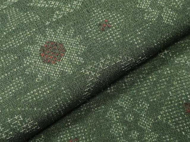 平和屋着物●白鷹お召　吉祥花文　正絹　逸品　未使用　CABI0762gh