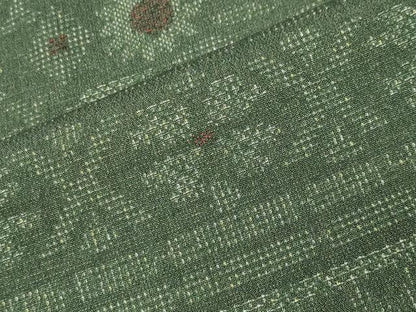 平和屋着物●白鷹お召　吉祥花文　正絹　逸品　未使用　CABI0762gh