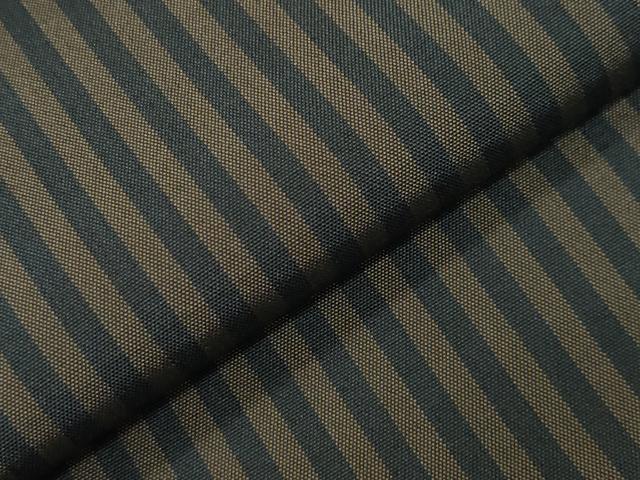 平和屋着物●上質な紬　米沢織　縞　証紙付き　正絹　逸品　未使用　CABI0764gh