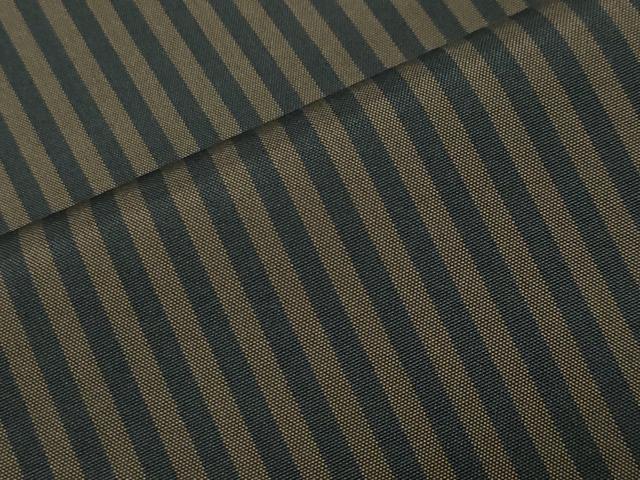 平和屋着物●上質な紬　米沢織　縞　証紙付き　正絹　逸品　未使用　CABI0764gh