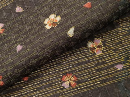 平和屋着物●上質な小紋　幽幻賛美　秘裳華伝　舞桜文　金彩　まるやま扱い　証紙付き　正絹　逸品　未使用　CABI0765gh