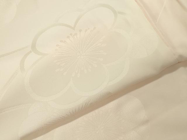 平和屋着物●振袖用長襦袢　袷　舞梅地紋　暈し染め　正絹　逸品　CABI0767gh