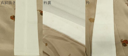平和屋着物●長襦袢　無双仕立て　鈴　舞花文　金彩　正絹　逸品　CABI0768gh