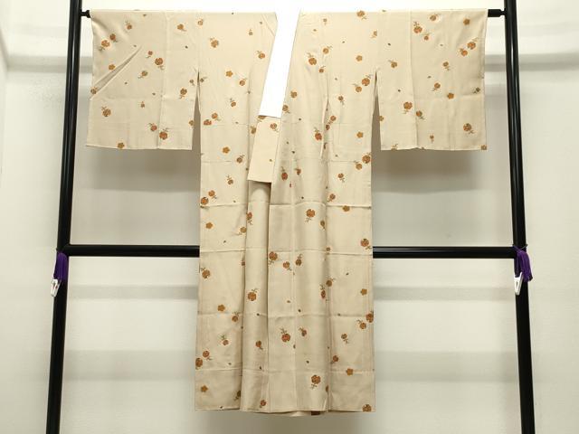 平和屋着物●長襦袢　無双仕立て　鈴　舞花文　金彩　正絹　逸品　CABI0768gh