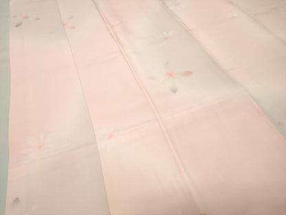 平和屋着物●長襦袢　袷　絞り　舞花文　暈し染め　正絹　逸品　CABI0770gh