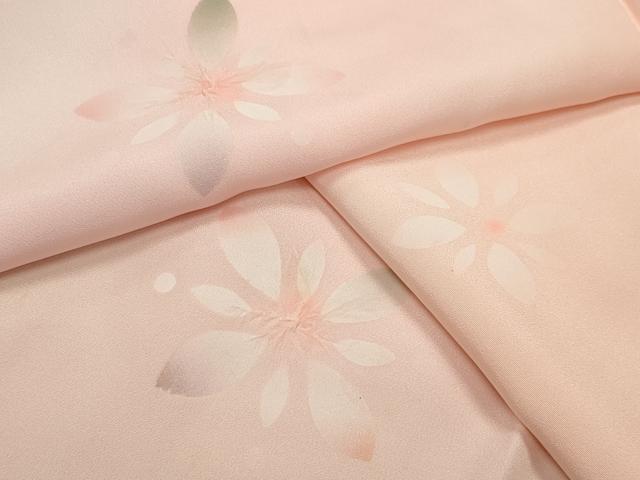 平和屋着物●長襦袢　袷　絞り　舞花文　暈し染め　正絹　逸品　CABI0770gh