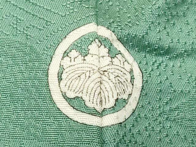 平和屋着物●上質な色無地　雲重ね吉祥地紋　薄青色　正絹　逸品　未使用　CABI0773gh