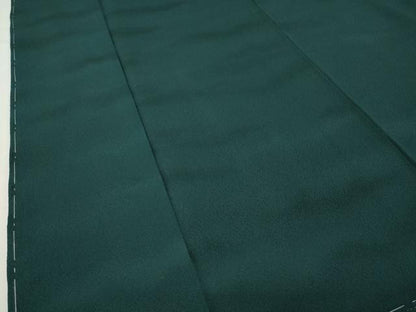 平和屋着物●上質な色無地　霞地紋　黒緑色　正絹　逸品　未使用　CABI0775gh
