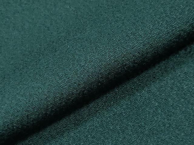 平和屋着物●上質な色無地　霞地紋　黒緑色　正絹　逸品　未使用　CABI0775gh