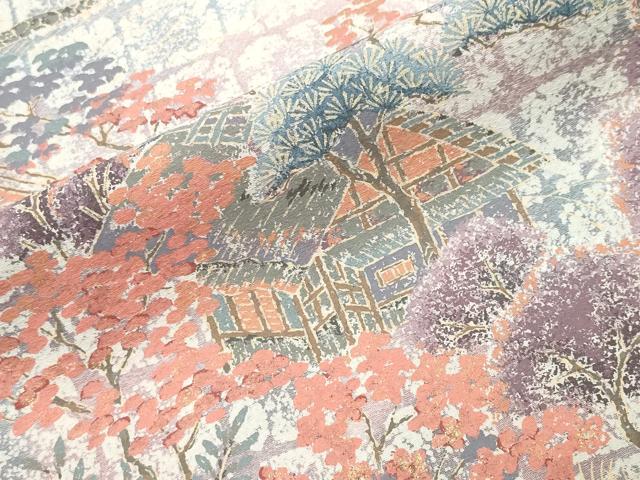 平和屋着物●訪問着　作家物　風景文　暈し染め　金彩　正絹　逸品　CABI0776gh