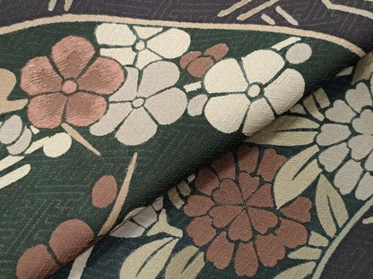 平和屋着物●訪問着　刺繍　地紙重ね花文　正絹　逸品　CABI0777gh