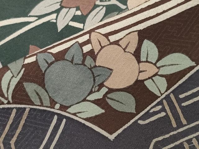 平和屋着物●訪問着　刺繍　地紙重ね花文　正絹　逸品　CABI0777gh