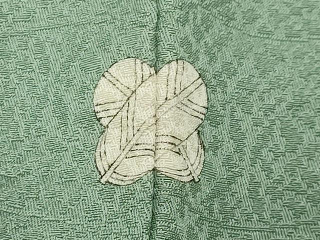 平和屋着物●上質な色無地　作家物　山葵色　正絹　逸品　CABI0781gh
