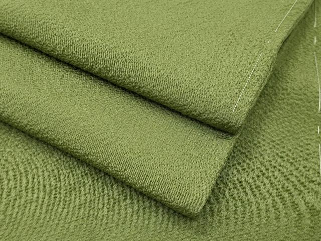 平和屋着物●上質な色無地　青丹色　正絹　逸品　未使用　CABI0785gh
