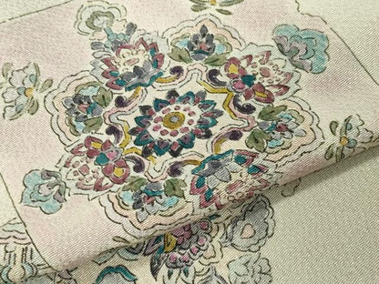 平和屋着物●訪問着　作家物　萬代草木染　色紙重ね鳳凰花文　暈し染め　鬼しぼ縮緬　正絹　逸品　CABI0788gh