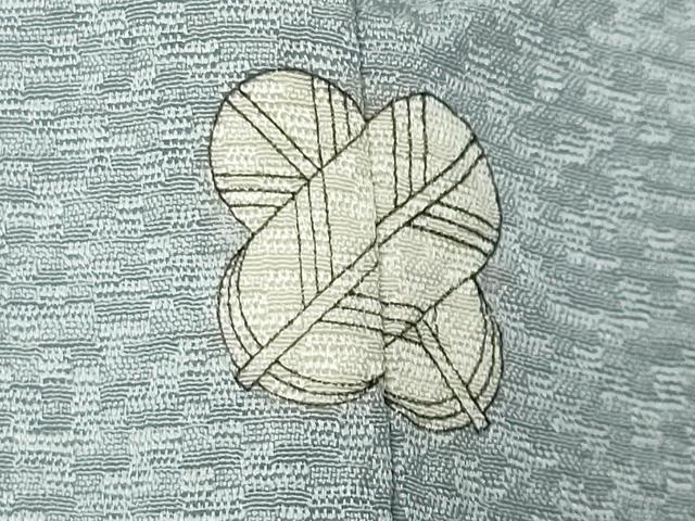 平和屋着物●上質な色無地　花丸地紋　秘色色　正絹　逸品　CABI0790gh