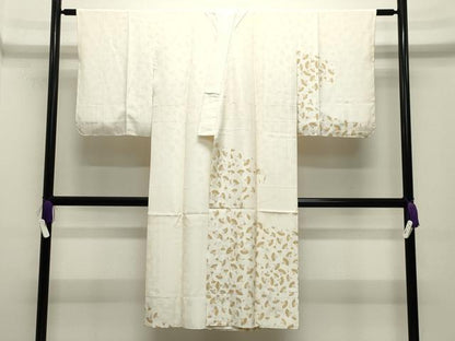 平和屋着物●長襦袢　袷　檜扇文　金彩　正絹　逸品　CABI0792gh