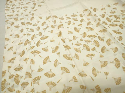 平和屋着物●長襦袢　袷　檜扇文　金彩　正絹　逸品　CABI0792gh