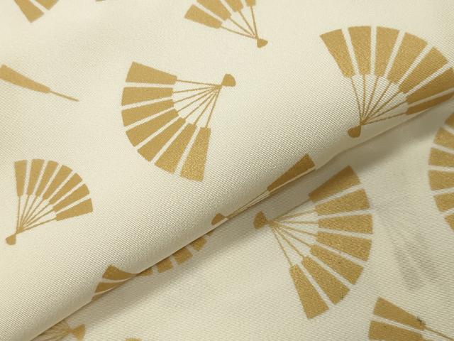 平和屋着物●長襦袢　袷　檜扇文　金彩　正絹　逸品　CABI0792gh