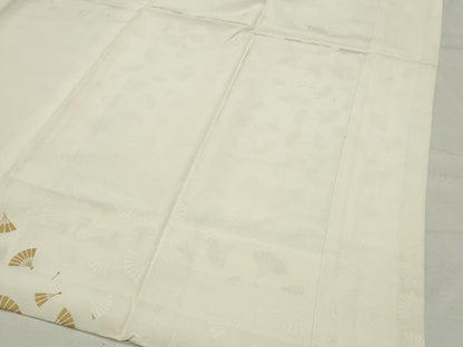 平和屋着物●長襦袢　袷　檜扇文　金彩　正絹　逸品　CABI0792gh