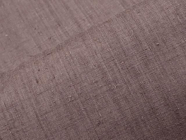 平和屋着物●結城紬　色無地　葡萄鼠色　正絹　逸品　未使用　CABI0794gh
