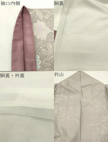 平和屋着物●本場大島紬　9マルキ　更紗花唐草文　正絹　逸品　CABI0795gh