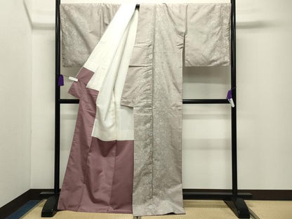 平和屋着物●本場大島紬　9マルキ　更紗花唐草文　正絹　逸品　CABI0795gh