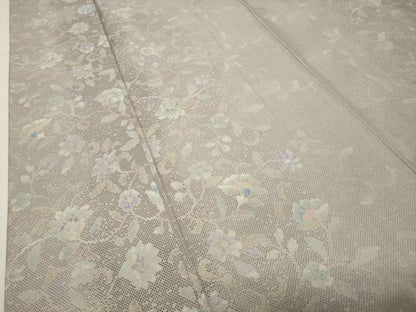 平和屋着物●本場大島紬　9マルキ　更紗花唐草文　正絹　逸品　CABI0795gh