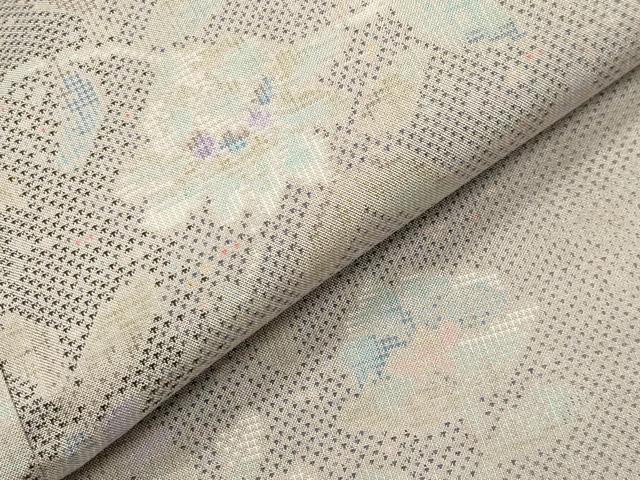 平和屋着物●本場大島紬　9マルキ　更紗花唐草文　正絹　逸品　CABI0795gh