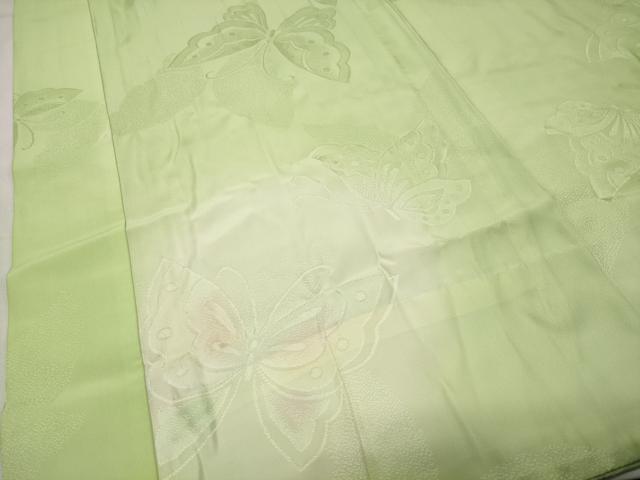 平和屋着物●振袖用長襦袢　無双仕立て　舞蝶地紋　蛍暈し　正絹　逸品　CABI0799gh