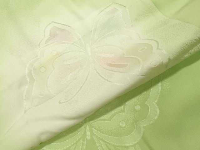 平和屋着物●振袖用長襦袢　無双仕立て　舞蝶地紋　蛍暈し　正絹　逸品　CABI0799gh