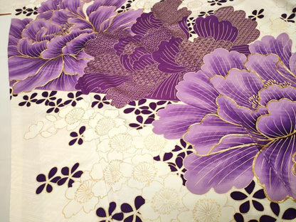 平和屋着物●訪問着　駒刺繍　牡丹花文　金彩　正絹　逸品　CABI0800gh