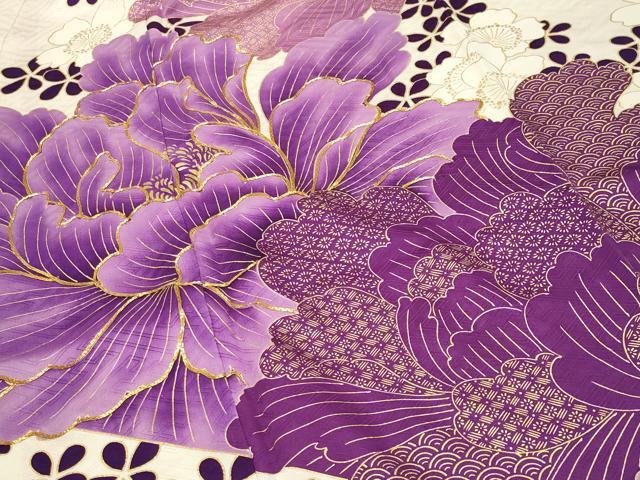 平和屋着物●訪問着　駒刺繍　牡丹花文　金彩　正絹　逸品　CABI0800gh