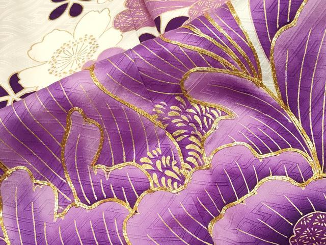 平和屋着物●訪問着　駒刺繍　牡丹花文　金彩　正絹　逸品　CABI0800gh