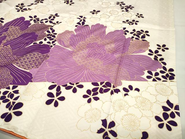 平和屋着物●訪問着　駒刺繍　牡丹花文　金彩　正絹　逸品　CABI0800gh